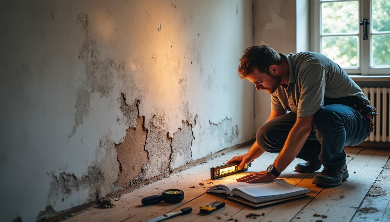 Illustration: Diagnostic de l’état du mur intérieur avant la rénovation