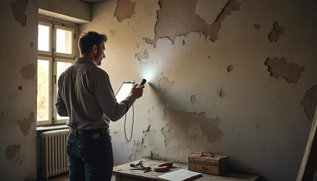 Illustration: Présentation des dégradations courantes et diagnostic d’un mur en plâtre abîmé