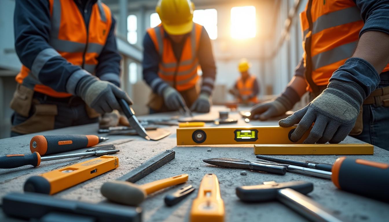 Illustration: Définitions et classification des outils de chantier essentiels