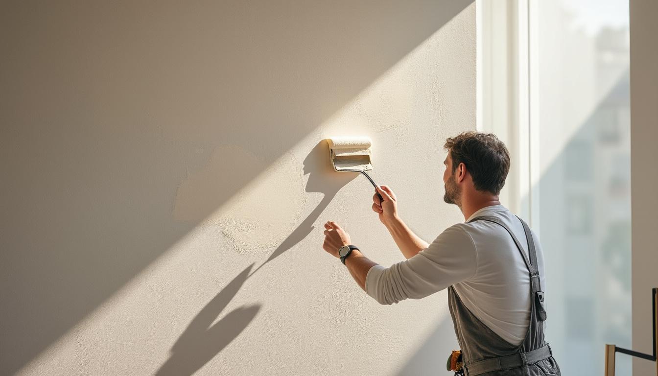 Illustration: Préparer un mur déjà peint pour faciliter l’adhérence de la nouvelle peinture