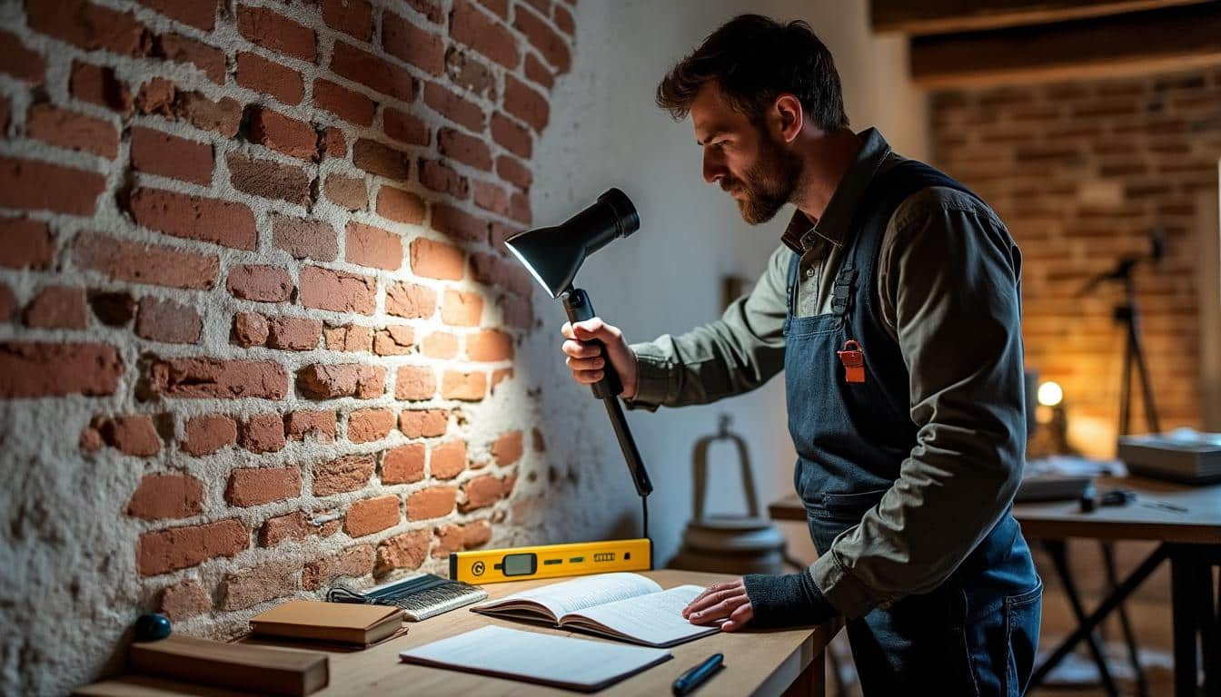 Illustration: Diagnostic et préparation en amont de la rénovation d’un mur en briques anciennes