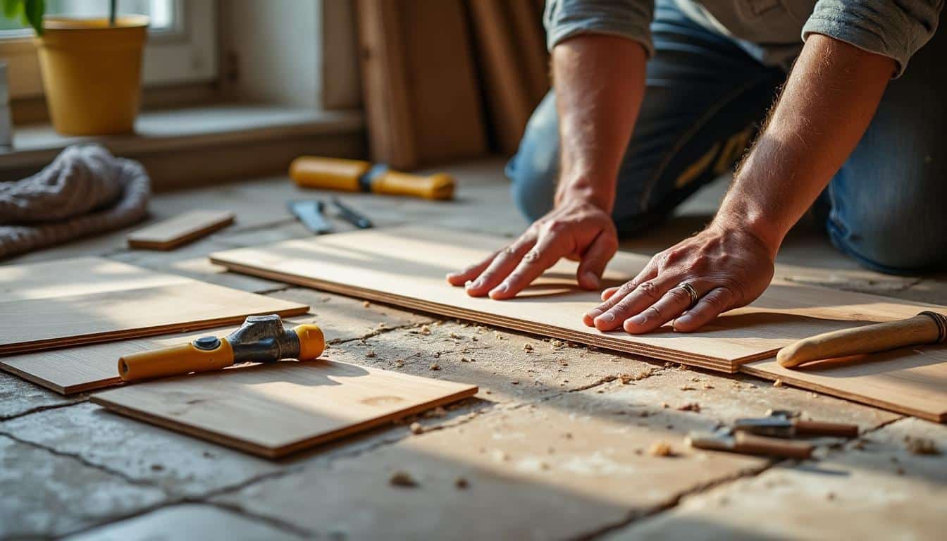 Illustration: Peut-on vraiment coller du parquet sur du carrelage ? Faisabilité et conditions essentielles
