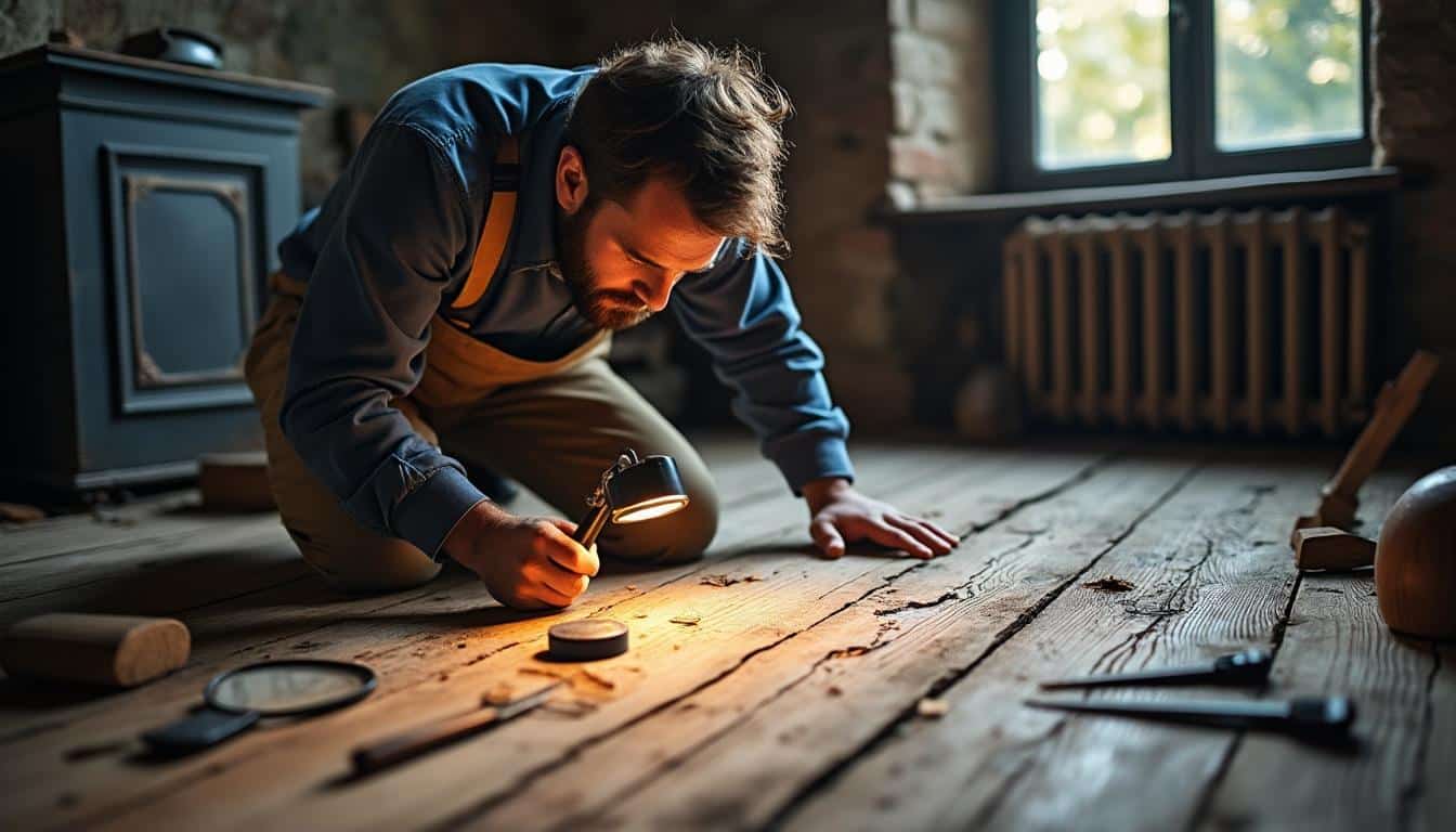 Illustration: Diagnostiquer l’état d’un vieux parquet avant de rénover sans poncer