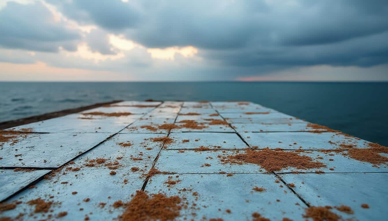 Illustration: Les conséquences concrètes de la corrosion du zinc en toiture en bord de mer