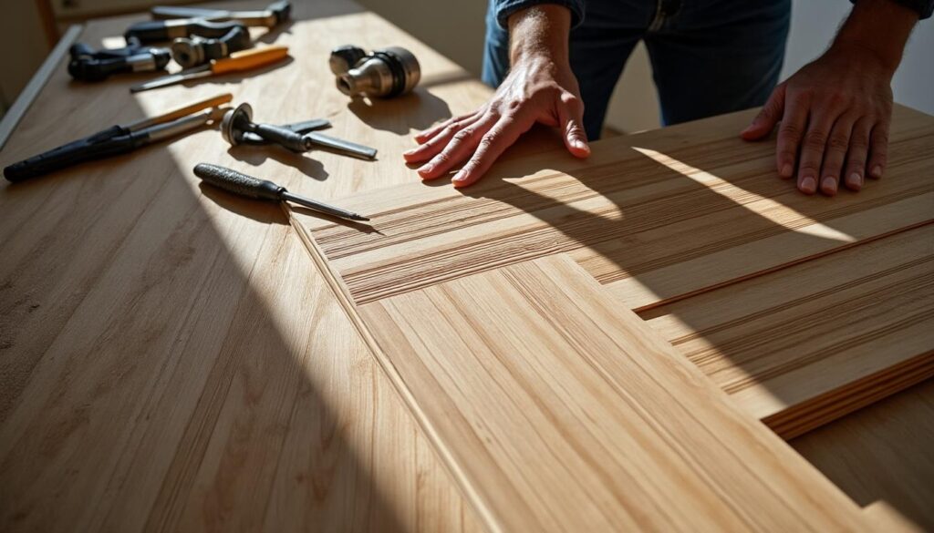 Pose du parquet dans le couloir et la chambre sans barre de seuil : guide complet