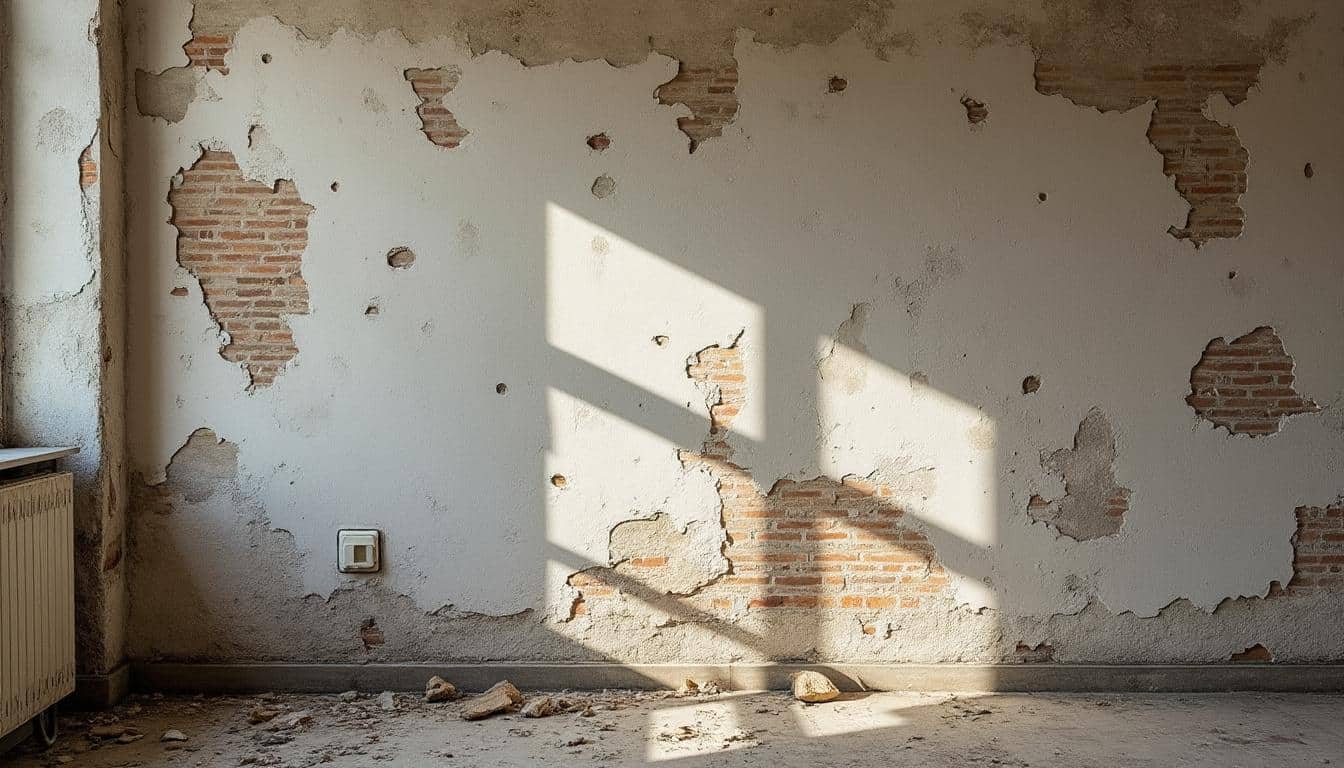 Illustration: Identifier les causes fréquentes des détériorations sur les murs en plâtre