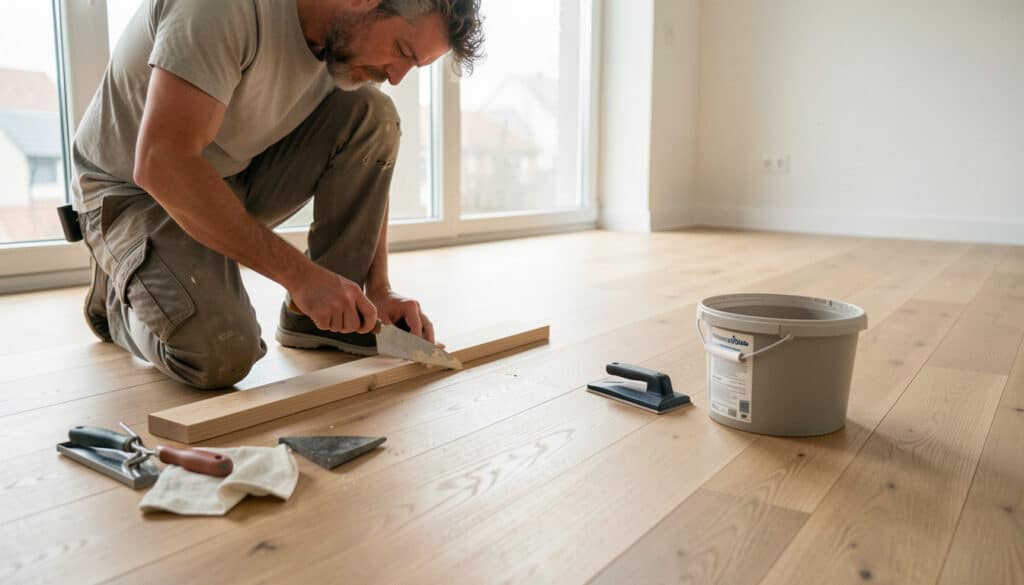 Réparer un parquet abîmé selon le type de dommage