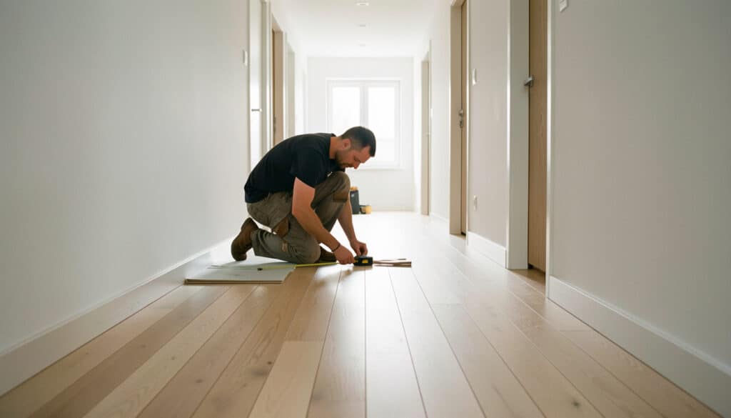 Dans quel sens poser du parquet dans un couloir ?