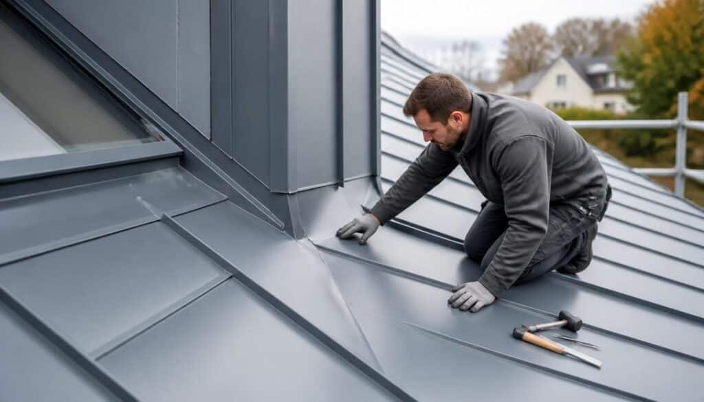 Étanchéité d’une toiture en zinc : causes et réparations