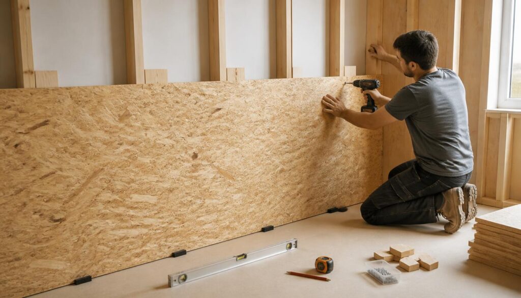 Poser des panneaux OSB sur un mur sans se tromper